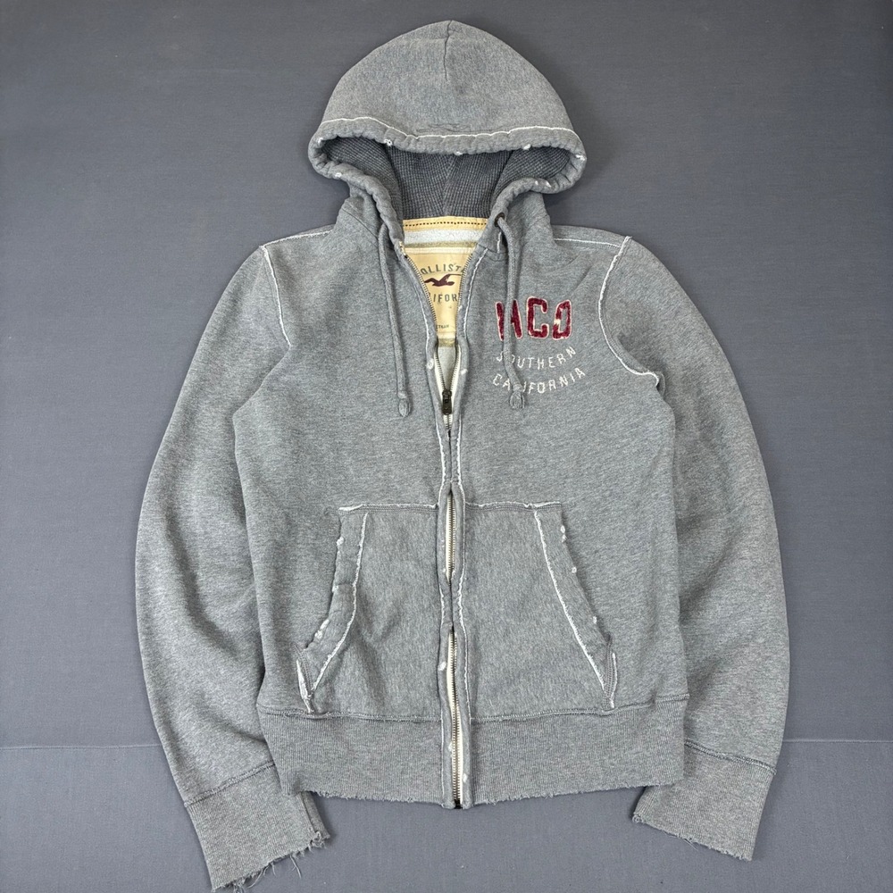 Vintage Hollister HCO Southern California Gray Full Zip Hoodie Men's Size Medium
